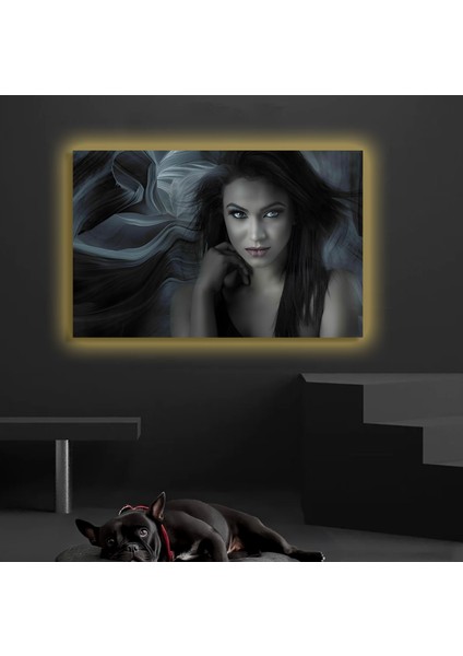 LED Işıklı Kanvas Tablo, 3D Dekoratif Baskılı Tablo Yapay Zeka Destekli Modern Tasarımlar 411