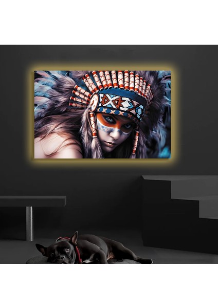 LED Işıklı Kanvas Tablo, 3D Dekoratif Baskılı Tablo Yapay Zeka Destekli Modern Tasarımlar 448