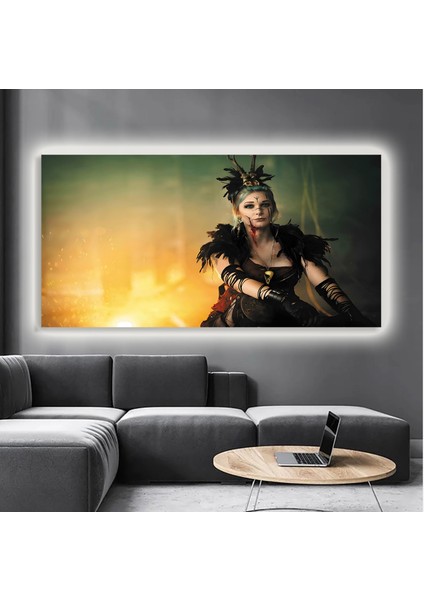 LED Işıklı Kanvas Tablo, 3D Dekoratif Baskılı Tablo Yapay Zeka Destekli Modern Tasarımlar 192