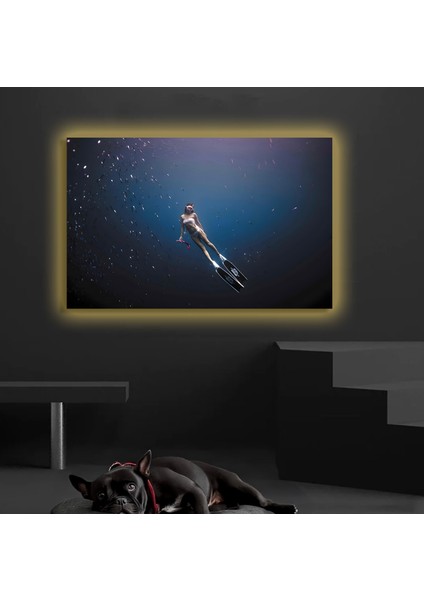 LED Işıklı Kanvas Tablo, 3D Dekoratif Baskılı Tablo Yapay Zeka Destekli Modern Tasarımlar 04