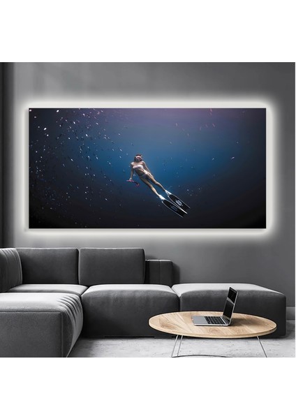 LED Işıklı Kanvas Tablo, 3D Dekoratif Baskılı Tablo Yapay Zeka Destekli Modern Tasarımlar 04