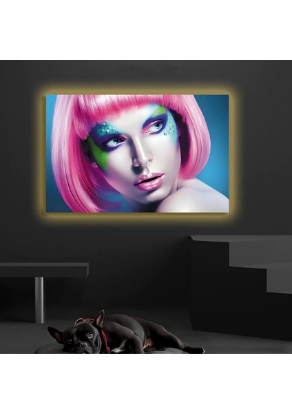 LED Işıklı Kanvas Tablo, 3D Dekoratif Baskılı Tablo Yapay Zeka Destekli Modern Tasarımlar 454