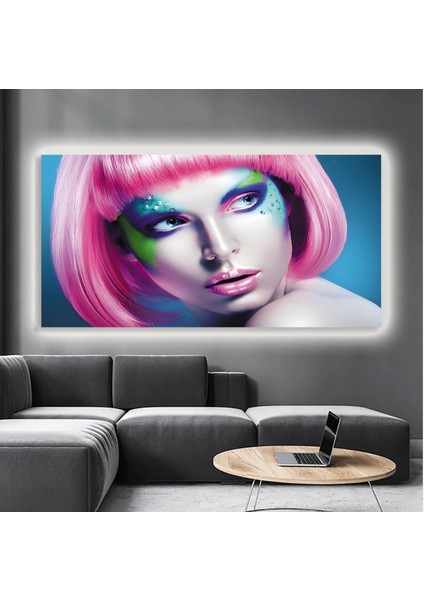 LED Işıklı Kanvas Tablo, 3D Dekoratif Baskılı Tablo Yapay Zeka Destekli Modern Tasarımlar 454