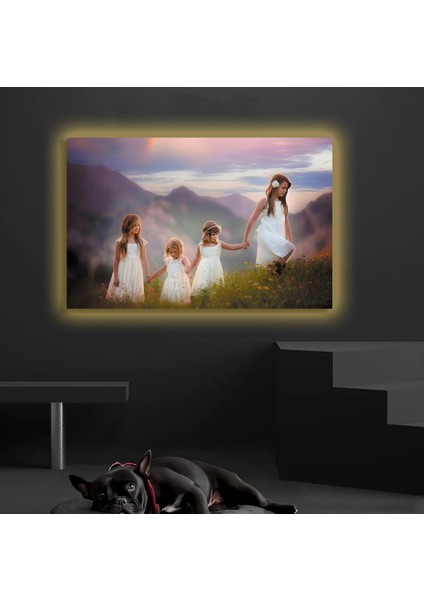 LED Işıklı Kanvas Tablo, 3D Dekoratif Baskılı Tablo Yapay Zeka Destekli Modern Tasarımlar 317