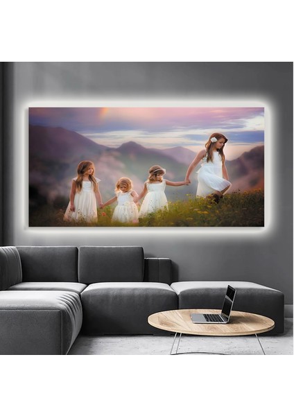 LED Işıklı Kanvas Tablo, 3D Dekoratif Baskılı Tablo Yapay Zeka Destekli Modern Tasarımlar 317
