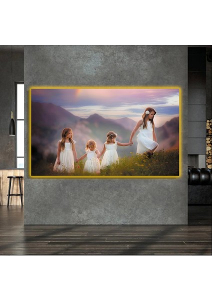 LED Işıklı Kanvas Tablo, 3D Dekoratif Baskılı Tablo Yapay Zeka Destekli Modern Tasarımlar 317