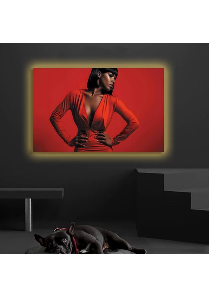 LED Işıklı Kanvas Tablo, 3D Dekoratif Baskılı Tablo Yapay Zeka Destekli Modern Tasarımlar 134