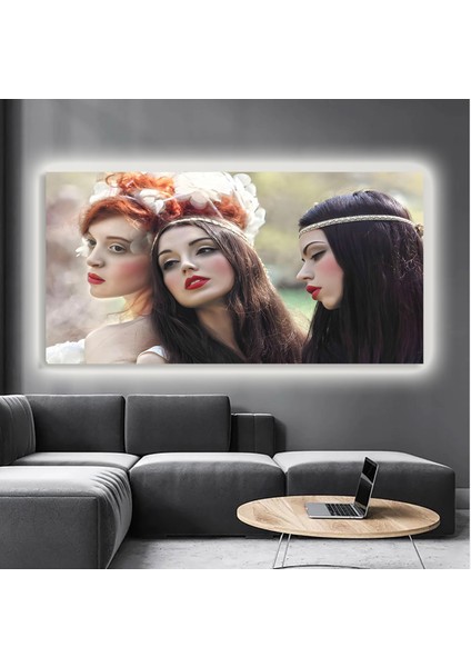LED Işıklı Kanvas Tablo, 3D Dekoratif Baskılı Tablo Yapay Zeka Destekli Modern Tasarımlar 262