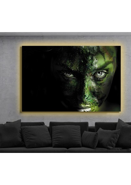 LED Işıklı Kanvas Tablo, 3D Dekoratif Baskılı Tablo Yapay Zeka Destekli Modern Tasarımlar 462
