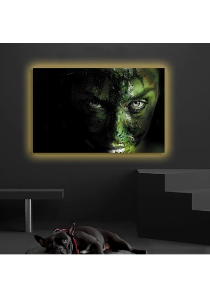 LED Işıklı Kanvas Tablo, 3D Dekoratif Baskılı Tablo Yapay Zeka Destekli Modern Tasarımlar 462