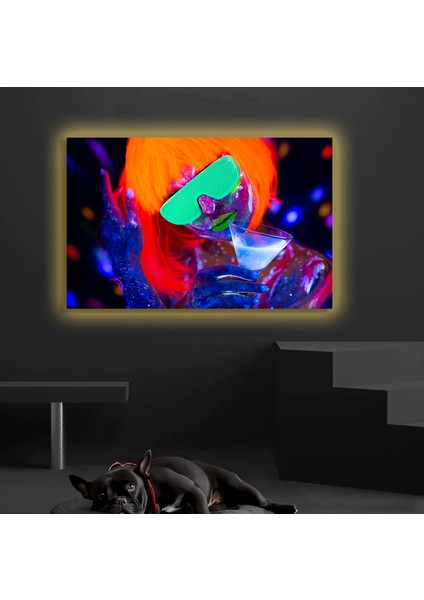 LED Işıklı Kanvas Tablo, 3D Dekoratif Baskılı Tablo Yapay Zeka Destekli Modern Tasarımlar 07