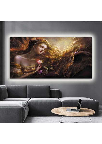 LED Işıklı Kanvas Tablo, 3D Dekoratif Baskılı Tablo Yapay Zeka Destekli Modern Tasarımlar 340