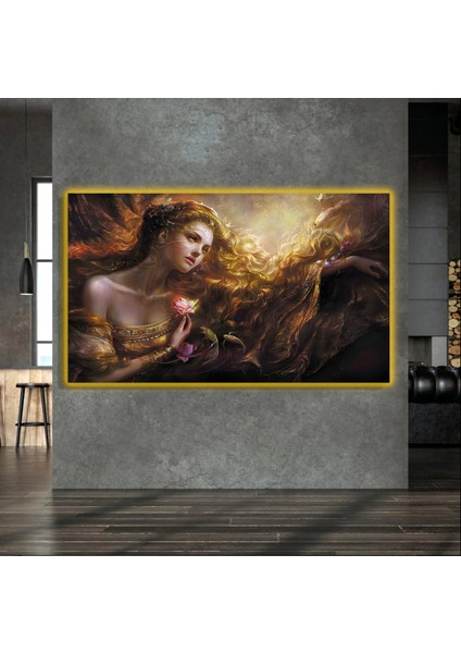 LED Işıklı Kanvas Tablo, 3D Dekoratif Baskılı Tablo Yapay Zeka Destekli Modern Tasarımlar 340