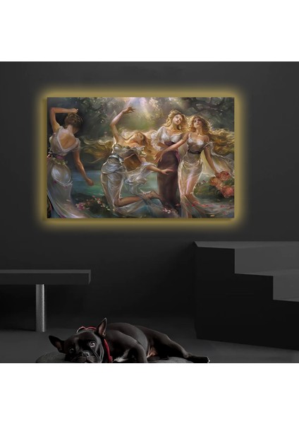 LED Işıklı Kanvas Tablo, 3D Dekoratif Baskılı Tablo Yapay Zeka Destekli Modern Tasarımlar 338