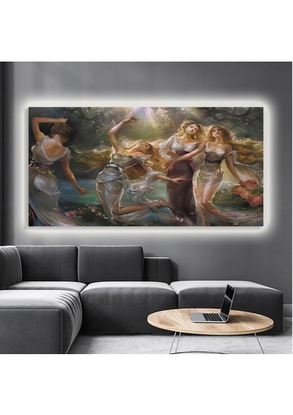 LED Işıklı Kanvas Tablo, 3D Dekoratif Baskılı Tablo Yapay Zeka Destekli Modern Tasarımlar 338