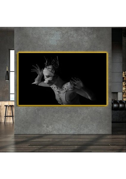 LED Işıklı Kanvas Tablo, 3D Dekoratif Baskılı Tablo Yapay Zeka Destekli Modern Tasarımlar 227
