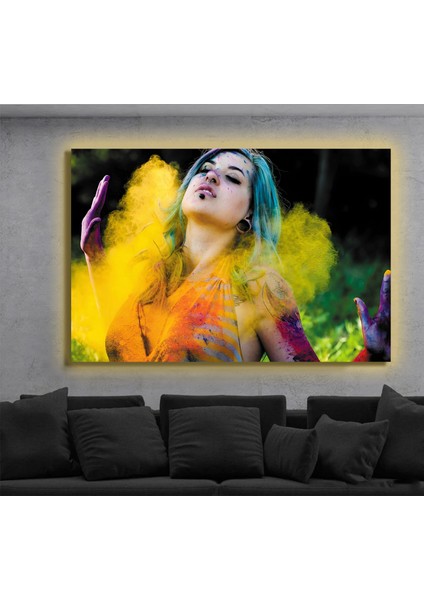 LED Işıklı Kanvas Tablo, 3D Dekoratif Baskılı Tablo Yapay Zeka Destekli Modern Tasarımlar 328