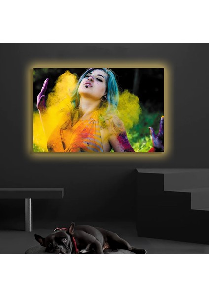 LED Işıklı Kanvas Tablo, 3D Dekoratif Baskılı Tablo Yapay Zeka Destekli Modern Tasarımlar 328