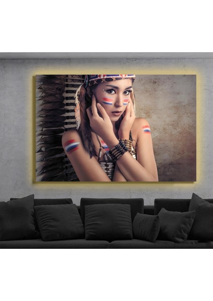 LED Işıklı Kanvas Tablo, 3D Dekoratif Baskılı Tablo Yapay Zeka Destekli Modern Tasarımlar 228