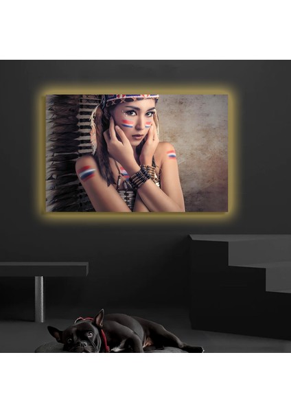 LED Işıklı Kanvas Tablo, 3D Dekoratif Baskılı Tablo Yapay Zeka Destekli Modern Tasarımlar 228