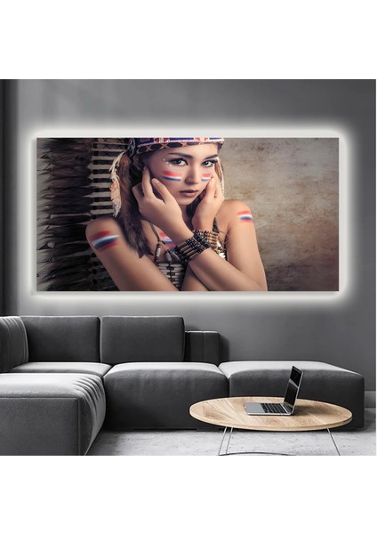 LED Işıklı Kanvas Tablo, 3D Dekoratif Baskılı Tablo Yapay Zeka Destekli Modern Tasarımlar 228