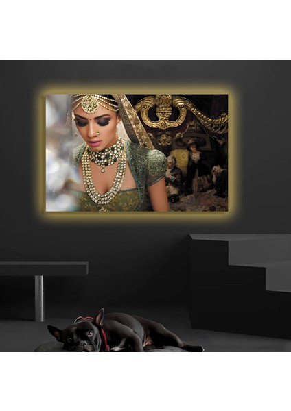 LED Işıklı Kanvas Tablo, 3D Dekoratif Baskılı Tablo Yapay Zeka Destekli Modern Tasarımlar 90