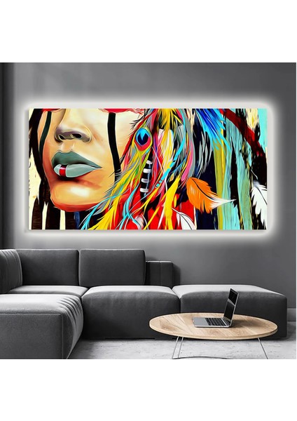 LED Işıklı Kanvas Tablo, 3D Dekoratif Baskılı Tablo Yapay Zeka Destekli Modern Tasarımlar 446 modelleri