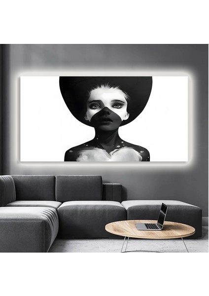 LED Işıklı Kanvas Tablo, 3D Dekoratif Baskılı Tablo Yapay Zeka Destekli Modern Tasarımlar 459