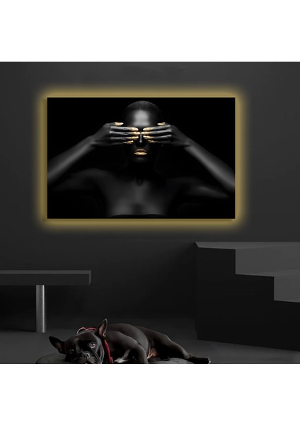 LED Işıklı Kanvas Tablo, 3D Dekoratif Baskılı Tablo Yapay Zeka Destekli Modern Tasarımlar 150