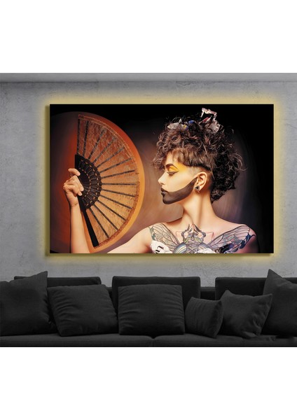 LED Işıklı Kanvas Tablo, 3D Dekoratif Baskılı Tablo Yapay Zeka Destekli Modern Tasarımlar 457