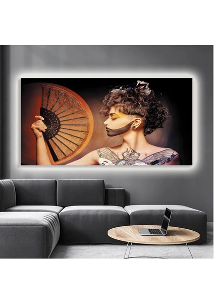 LED Işıklı Kanvas Tablo, 3D Dekoratif Baskılı Tablo Yapay Zeka Destekli Modern Tasarımlar 457
