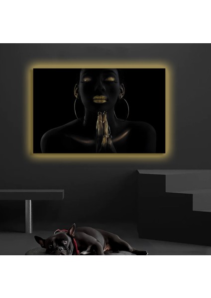 LED Işıklı Kanvas Tablo, 3D Dekoratif Baskılı Tablo Yapay Zeka Destekli Modern Tasarımlar 476