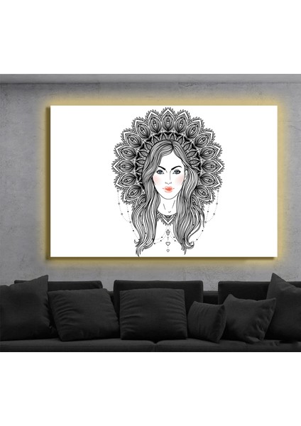 LED Işıklı Kanvas Tablo, 3D Dekoratif Baskılı Tablo Yapay Zeka Destekli Modern Tasarımlar 24