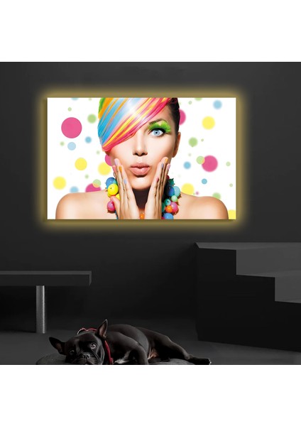 LED Işıklı Kanvas Tablo, 3D Dekoratif Baskılı Tablo Yapay Zeka Destekli Modern Tasarımlar 220