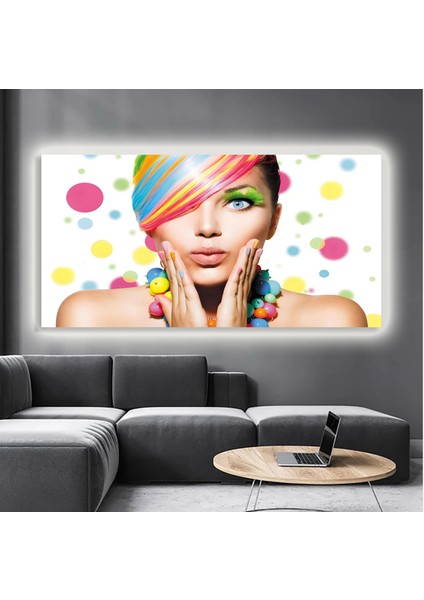 LED Işıklı Kanvas Tablo, 3D Dekoratif Baskılı Tablo Yapay Zeka Destekli Modern Tasarımlar 220