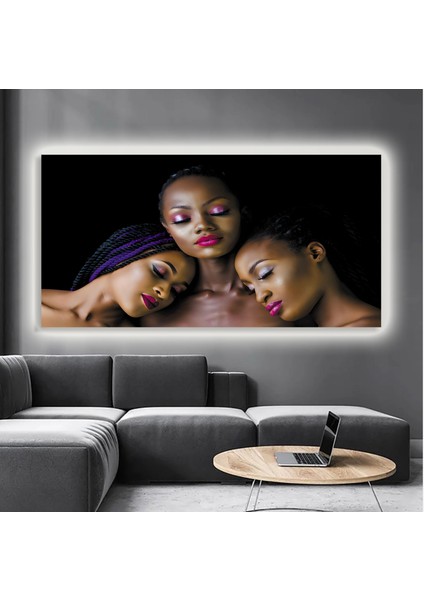 LED Işıklı Kanvas Tablo, 3D Dekoratif Baskılı Tablo Yapay Zeka Destekli Modern Tasarımlar 413
