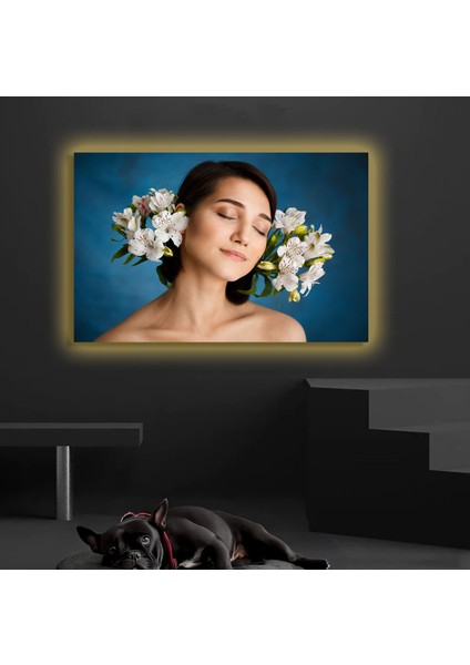 LED Işıklı Kanvas Tablo, 3D Dekoratif Baskılı Tablo Yapay Zeka Destekli Modern Tasarımlar 35