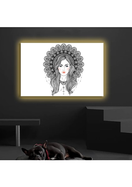 LED Işıklı Kanvas Tablo, 3D Dekoratif Baskılı Tablo Yapay Zeka Destekli Modern Tasarımlar 24