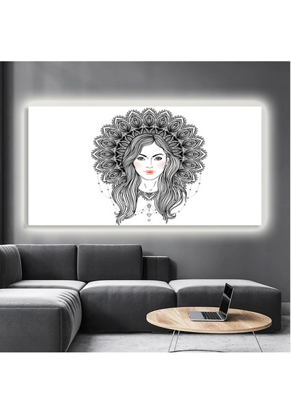 LED Işıklı Kanvas Tablo, 3D Dekoratif Baskılı Tablo Yapay Zeka Destekli Modern Tasarımlar 24