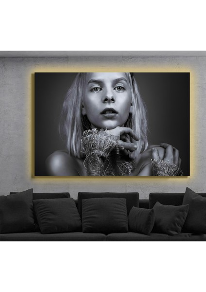 LED Işıklı Kanvas Tablo, 3D Dekoratif Baskılı Tablo Yapay Zeka Destekli Modern Tasarımlar 53