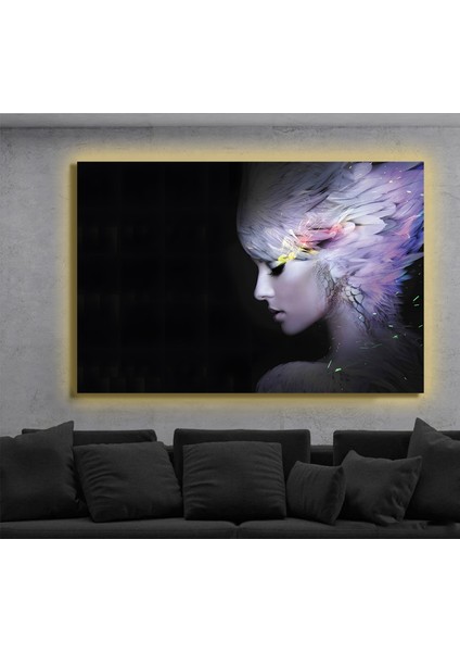 LED Işıklı Kanvas Tablo, 3D Dekoratif Baskılı Tablo Yapay Zeka Destekli Modern Tasarımlar 84