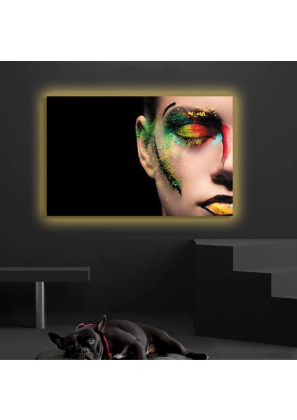 LED Işıklı Kanvas Tablo, 3D Dekoratif Baskılı Tablo Yapay Zeka Destekli Modern Tasarımlar 429