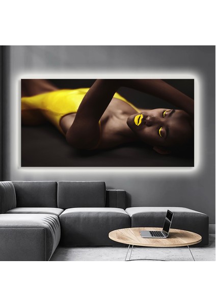 LED Işıklı Kanvas Tablo, 3D Dekoratif Baskılı Tablo Yapay Zeka Destekli Modern Tasarımlar 01