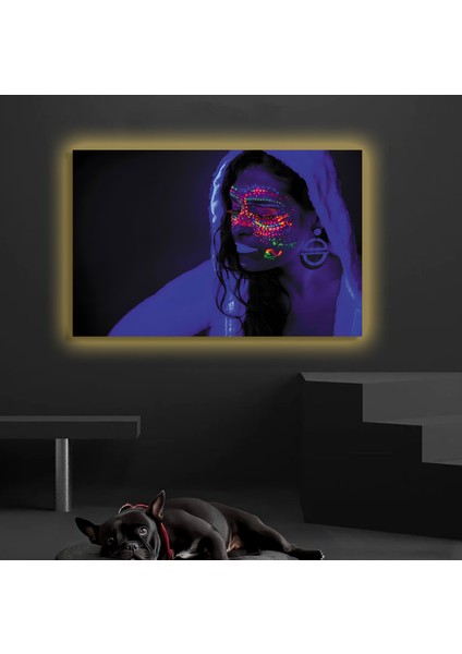 LED Işıklı Kanvas Tablo, 3D Dekoratif Baskılı Tablo Yapay Zeka Destekli Modern Tasarımlar 415