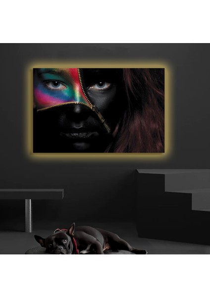 LED Işıklı Kanvas Tablo, 3D Dekoratif Baskılı Tablo Yapay Zeka Destekli Modern Tasarımlar 468