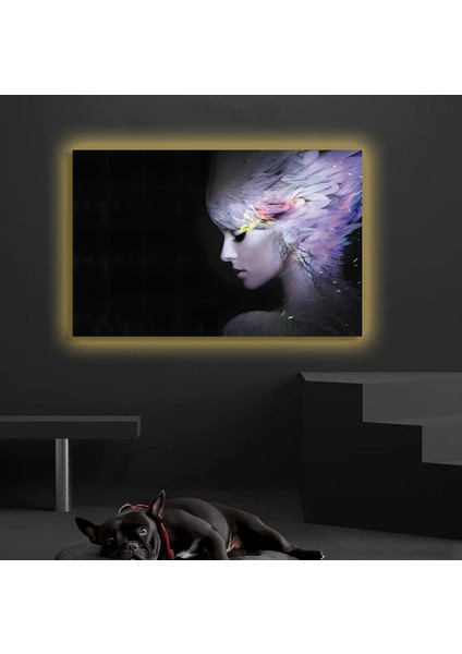 LED Işıklı Kanvas Tablo, 3D Dekoratif Baskılı Tablo Yapay Zeka Destekli Modern Tasarımlar 84