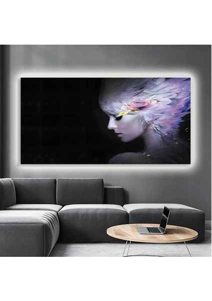 LED Işıklı Kanvas Tablo, 3D Dekoratif Baskılı Tablo Yapay Zeka Destekli Modern Tasarımlar 84