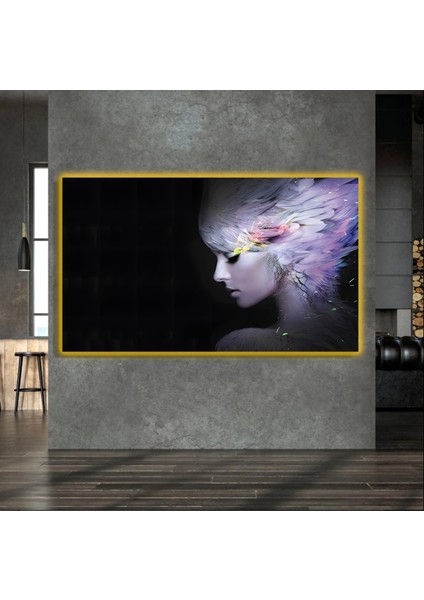 LED Işıklı Kanvas Tablo, 3D Dekoratif Baskılı Tablo Yapay Zeka Destekli Modern Tasarımlar 84