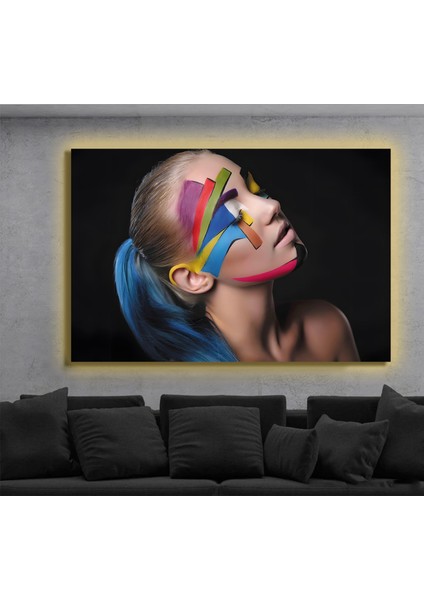 LED Işıklı Kanvas Tablo, 3D Dekoratif Baskılı Tablo Yapay Zeka Destekli Modern Tasarımlar 437