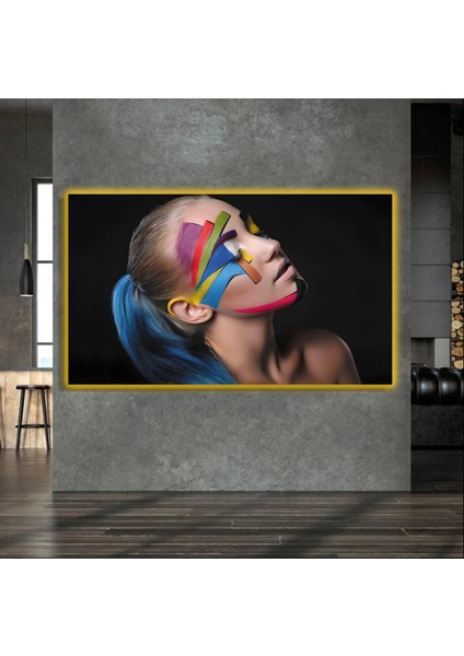 LED Işıklı Kanvas Tablo, 3D Dekoratif Baskılı Tablo Yapay Zeka Destekli Modern Tasarımlar 437